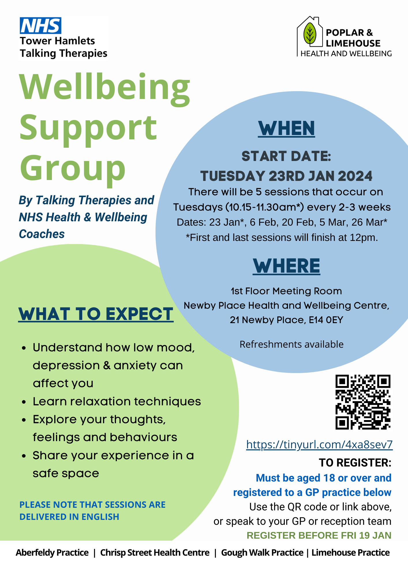 Wellbeing Support Group | The Aberfeldy Practice